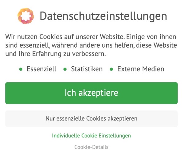 Cookiebanner beispiel